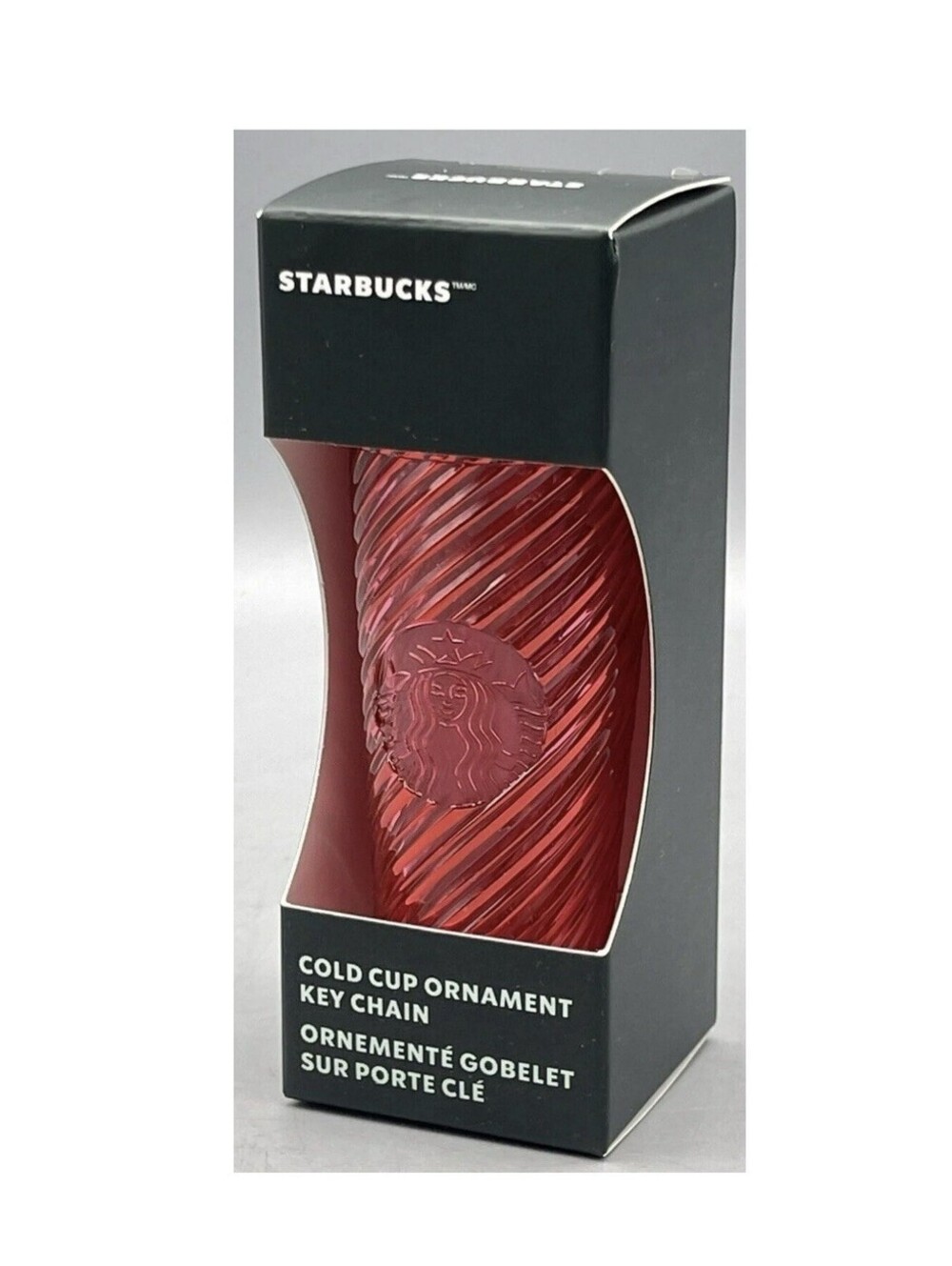 Starbucks Keychain 2024 Cold Cup Red Swirl Gift